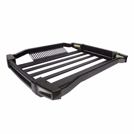 com 4 PCS LED luz 4X4 liga de alumínio SUV cesta de transporte de carga de carro rack de teto de carro